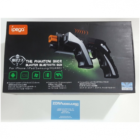Pistola por Blueetooth, The phantom Shox Ipega, iphone, ipad, SIN GARANTIA