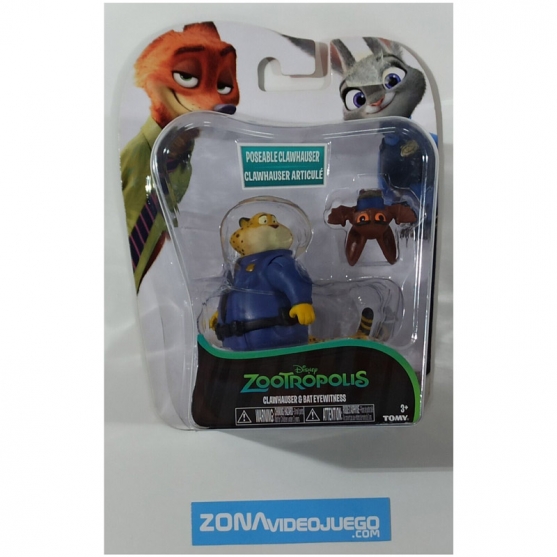 Figuras Zootropolis Clawhauser y Bat Eyewitness, Tomy