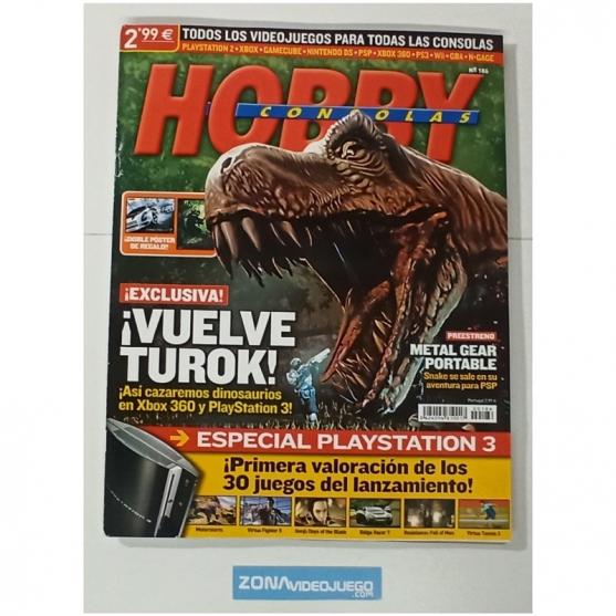 Revista Hobby Consolas. Número 186. Con poster Ridge Racer 7