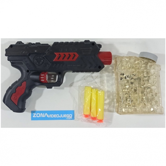 Pistola manual de dardos de espuma y bolas de gel