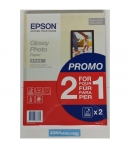 Papel fotográfico A4 Epson Glossy Photo 225 gr, 2 Paquetes de 20 hojas, 40 hojas