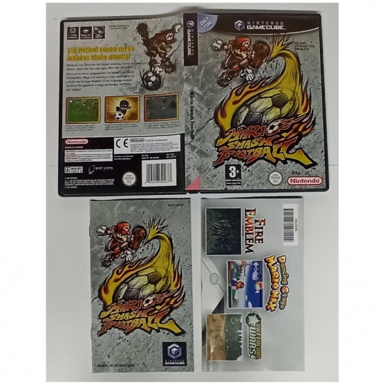 Caja y Manual Mario Smash Football, Nintendo GameCube, Pal-Esp. SIN JUEGO
