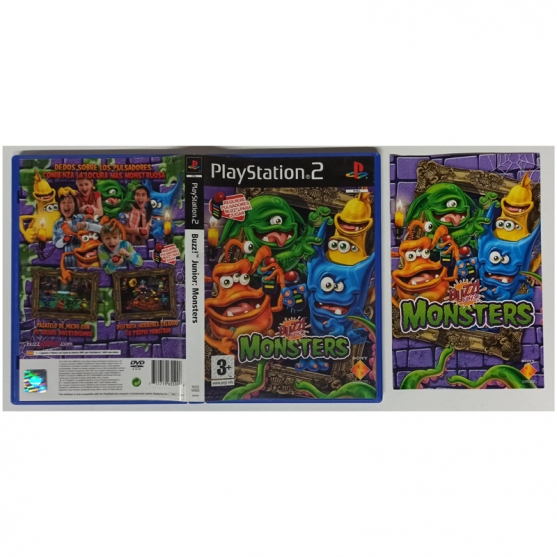 Caja y Manual Buzz! Junior Monsters, Sony Playstation 2, Pal-Esp. SIN JUEGO