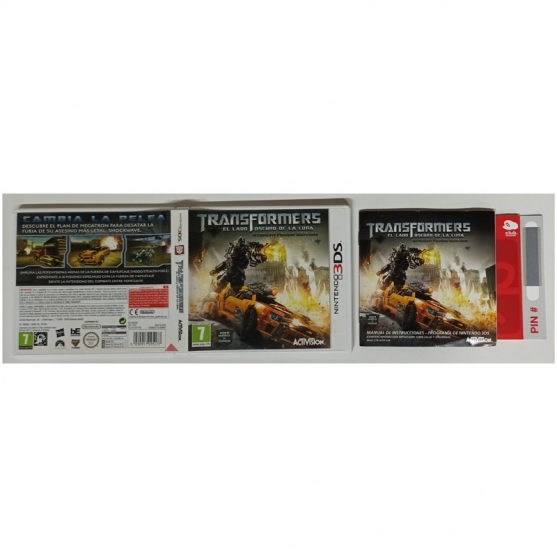 Caja y Manual Transformers El Lado Oscuro de la Luna, Nintendo 3ds, Pal-Esp. SIN JUEGO