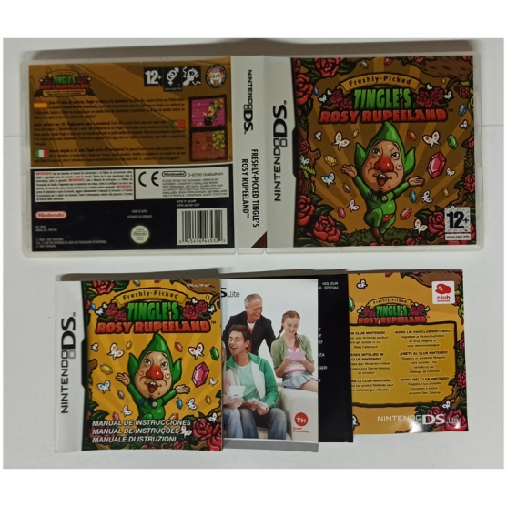 Caja y Manual Freshly-Picked Tingle's Rosy Ruppeland, Nintendo Ds, Pal-Esp, SIN JUEGO