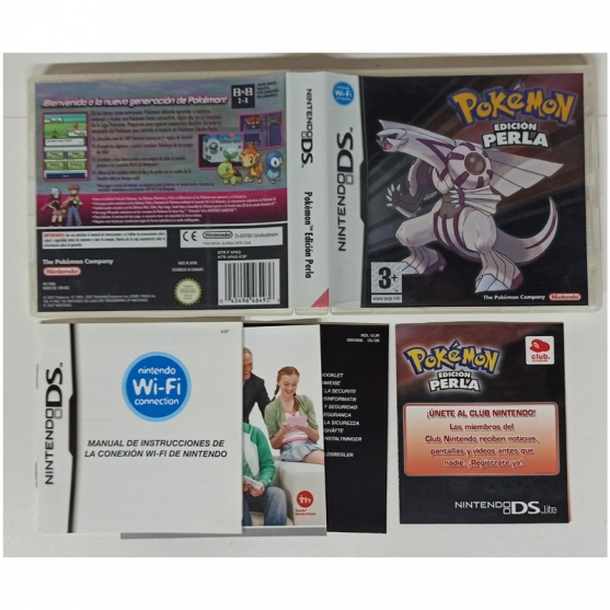 Caja y Folletos Pokémon Edición Perla, Nintendo Ds, Pal-Esp, SIN JUEGO
