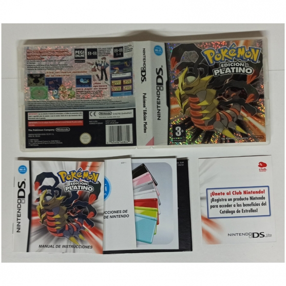 Caja y Manual Pokémon Edición Platino, Nintendo Ds, Pal-Esp, SIN JUEGO