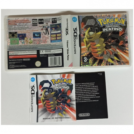 Caja y Manual Pokémon Edición Platino, Nintendo Ds, Pal-Esp, SIN JUEGO
