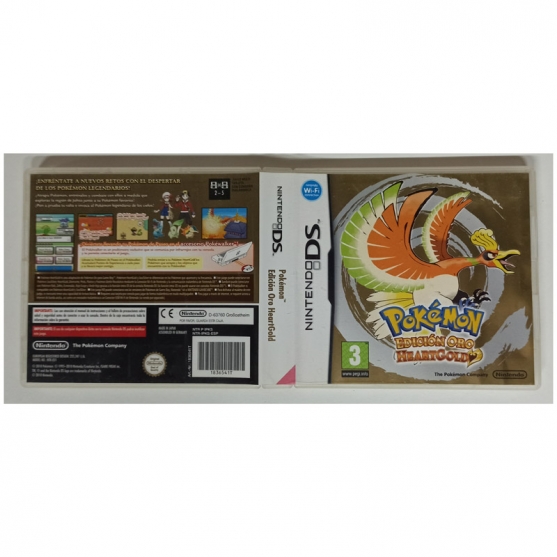 Caja Vacia Pokémon Edición Oro Heartgold, Nintendo Ds, Pal-Esp, SIN JUEGO