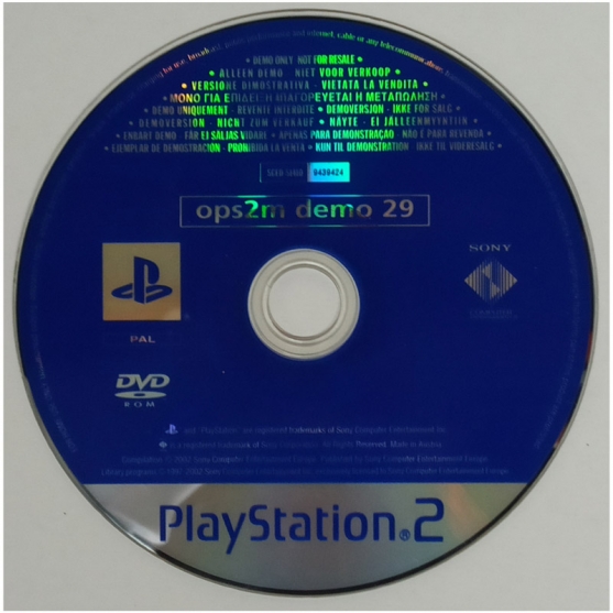 Cd Demo Ops2m demo 29. Sony Playstation 2