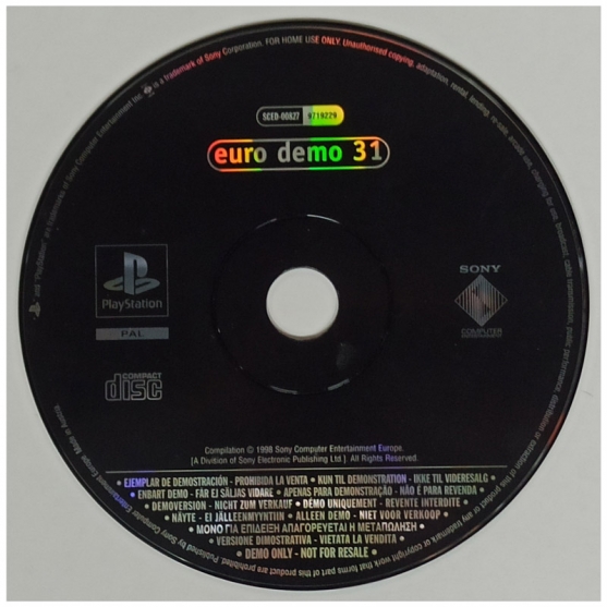 Cd Demo Euro Demo 31. Sony Playstation