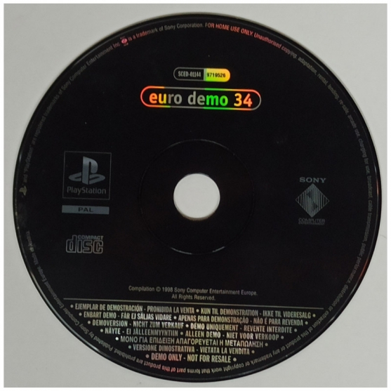 Cd Demo Euro Demo 34. Sony Playstation