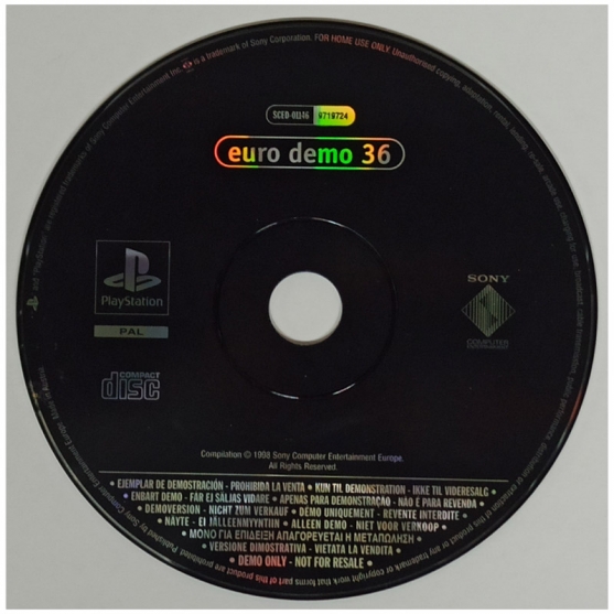 Cd Demo Euro Demo 36. Sony Playstation