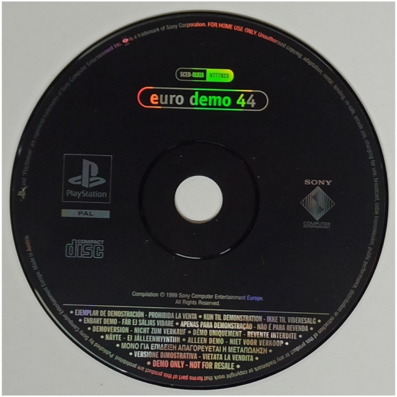 Cd Demo Euro Demo 44. Sony Playstation