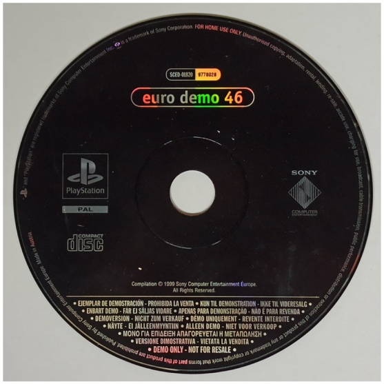 Cd Demo Euro Demo 46. Sony Playstation