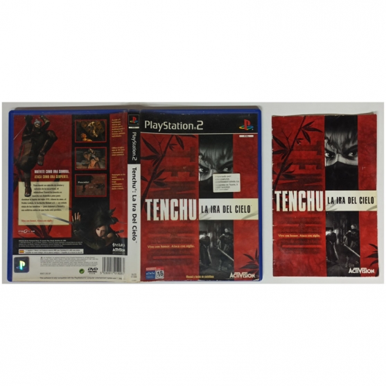Caja y Manual Tenchu La Ira del Cielo, Sony Playstation 2, Pal-Esp. SIN JUEGO