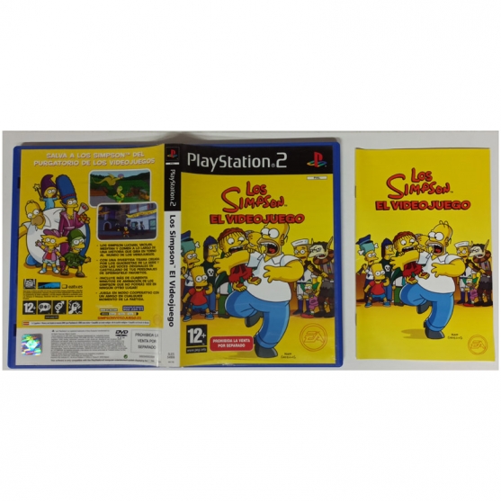 Caja y Manual Los Simpson El Videojuego, Sony Playstation 2, Pal-Esp. SIN JUEGO