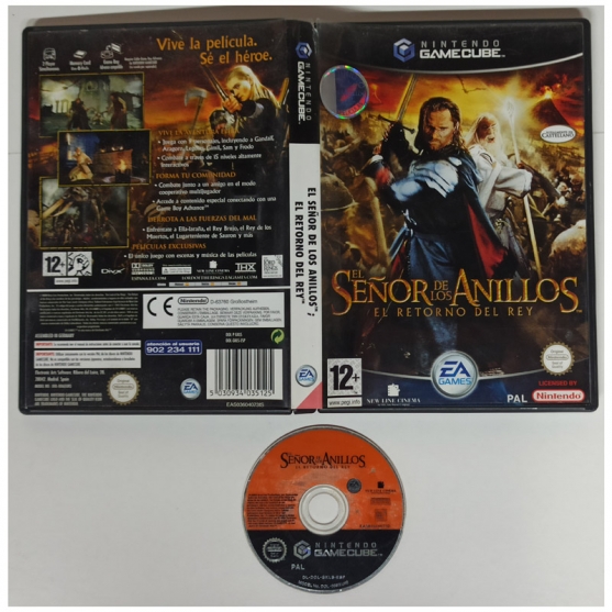 Caja Vacia El Señor de los Anillos El Retorno del Rey, Nintendo GameCube, Pal-Esp. SIN JUEGO