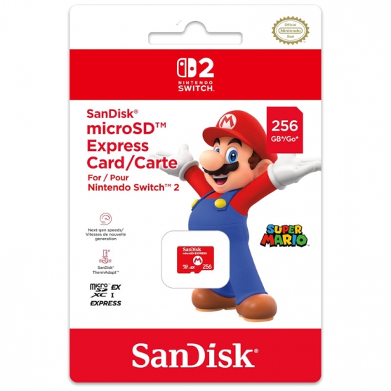 Tarjeta Micro SD Express 256 Gb Sandisk, Switch 2, DISPONIBLE 5 DE JUNIO 2025