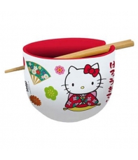 Bol Para Ramen con Palillos, Hello Kitty 500 ml