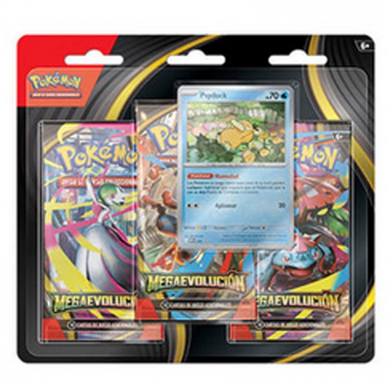 Juego de Cartas Pokémon Megaevolución 3x Booster Psyduck