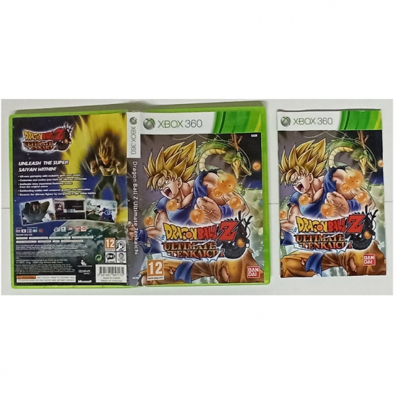 Caja y Manual, Dragon Ball Z Ultimate Tenkaichi, Xbox 360, Pal-Eur, SIN JUEGO