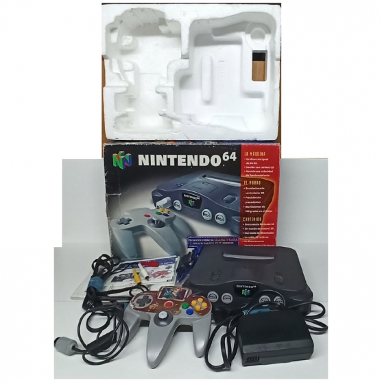 Consola Nintendo 64 Nus-001(Eur), Con Caja, Cables y Mando.