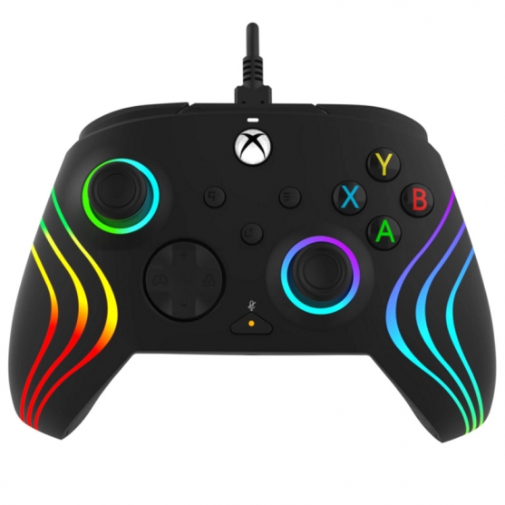 Mando con Cable Afterglow Wave Black Pdp