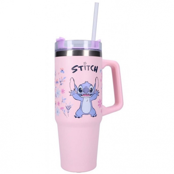 Taza de Viaje Disney Stitch Rosa 900 ml