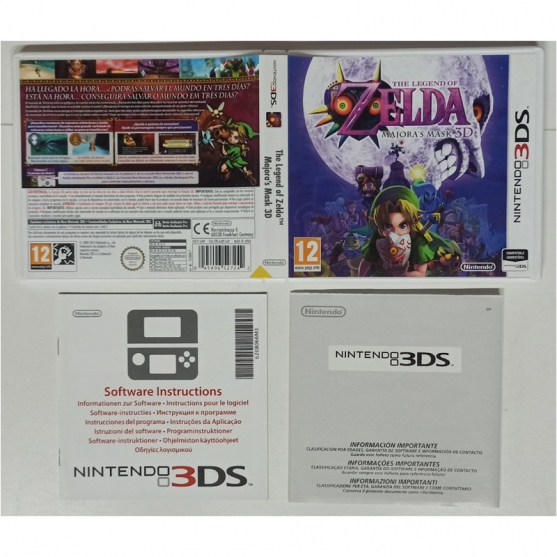 Caja y Manual The Legend of Zelda Majora's Mask 3D, Nintendo 3ds, Pal-Esp. SIN JUEGO