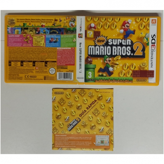 Caja y Manual New Super Mario Bros.2, Nintendo 3ds, Pal-Esp. SIN JUEGO