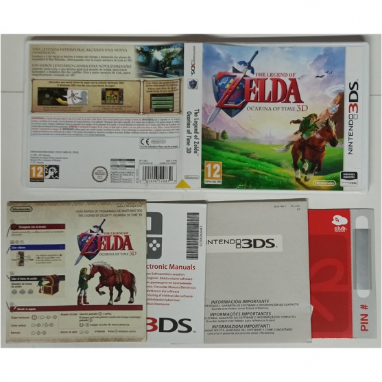 Caja y Manual The Legend of Zelda Ocarina of Time 3D, Nintendo 3ds, Pal-Esp. SIN JUEGO